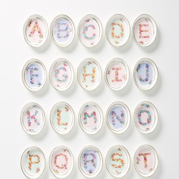 Anthropologie Monogram Trinket Dish
